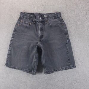 VTG Levis 550 Shorts Mens 32 Gray Denim Relaxed Bermuda 9" Charcoal Wash Jorts